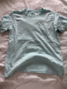 Nike Kids Light Aqua Logo Short Sleeve Tee